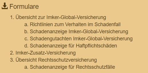 Übersicht Versicherungen